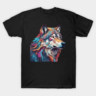 Surrealism art style of a Timber Wolf T-Shirt